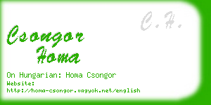 csongor homa business card